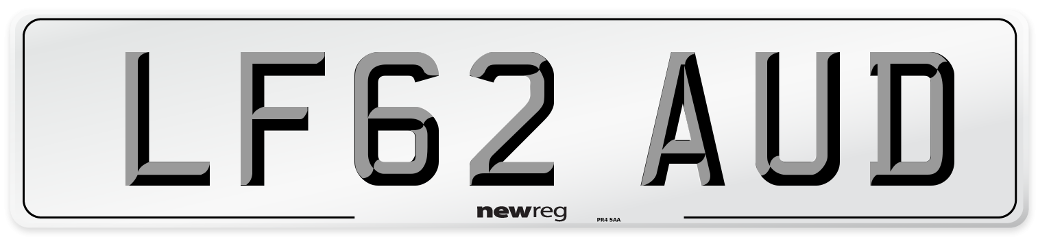 LF62 AUD Number Plate from New Reg